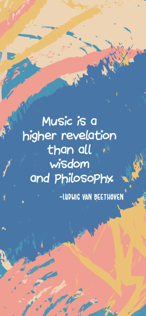 Beethoven Music Quote Wallpaper for iPhone
