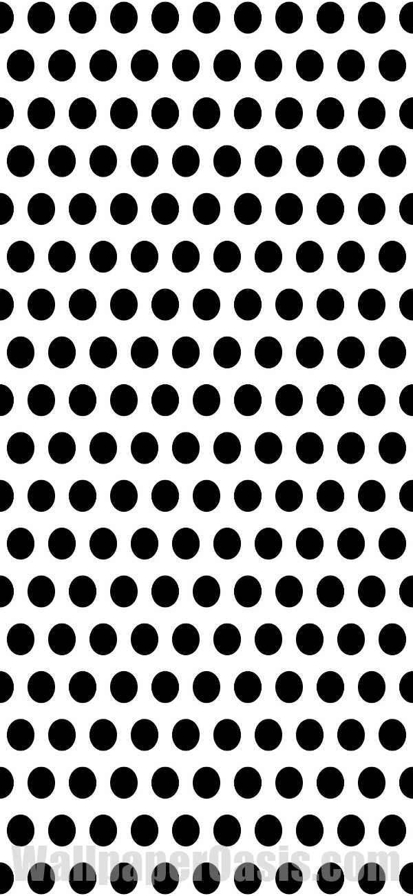 Black Polka Dots on White iPhone Wallpaper - available for iPhone 5 through iPhone X
