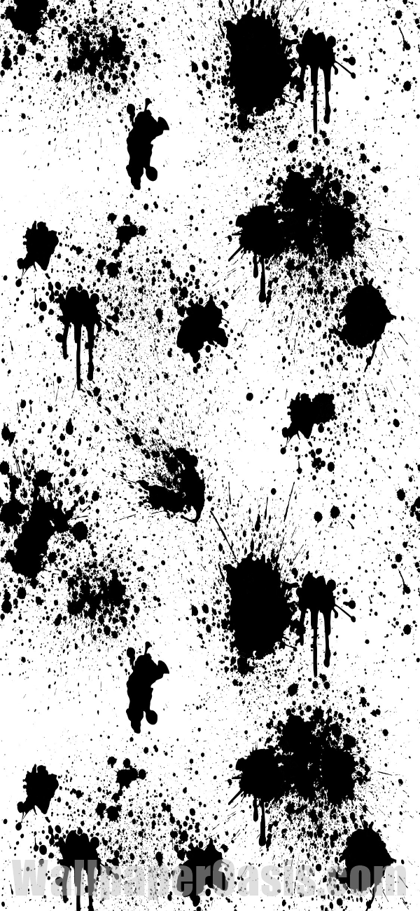 Black and White Paint Splatter iPhone Wallpaper - available for iPhone 5 through iPhone X