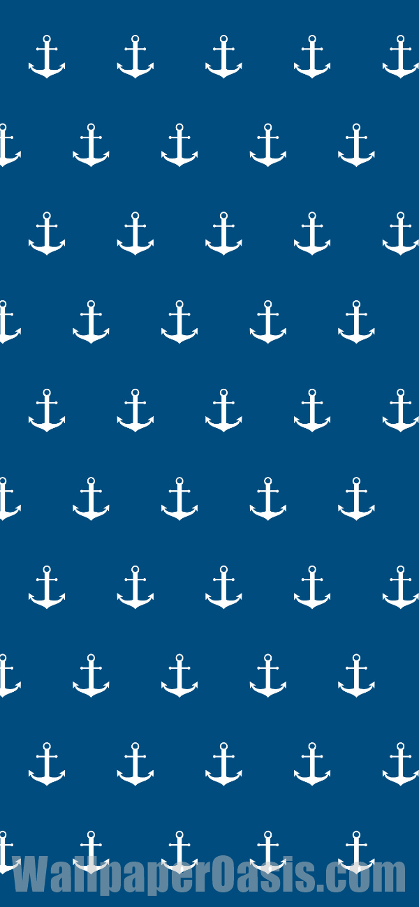 Blue And White Anchor iPhone Wallpaper