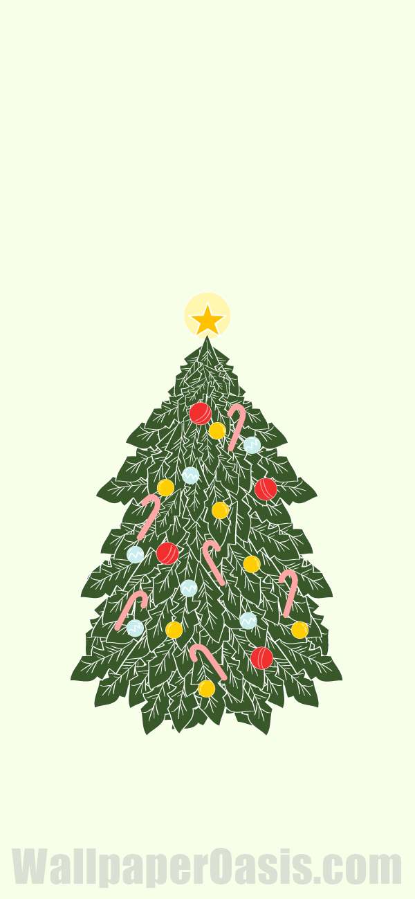 Christmas Tree iPhone Wallpaper - available for iPhone 5 through iPhone X