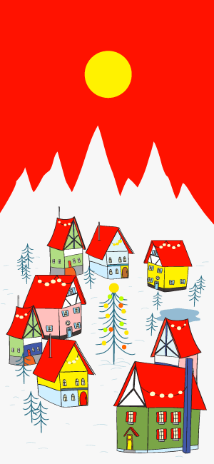 Christmas Village Wallpaper for iPhone