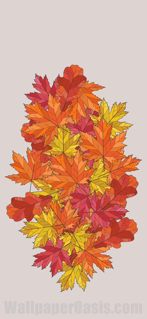 Colorful Fall Leaves iPhone Wallpaper - available for iPhone 5 through iPhone X