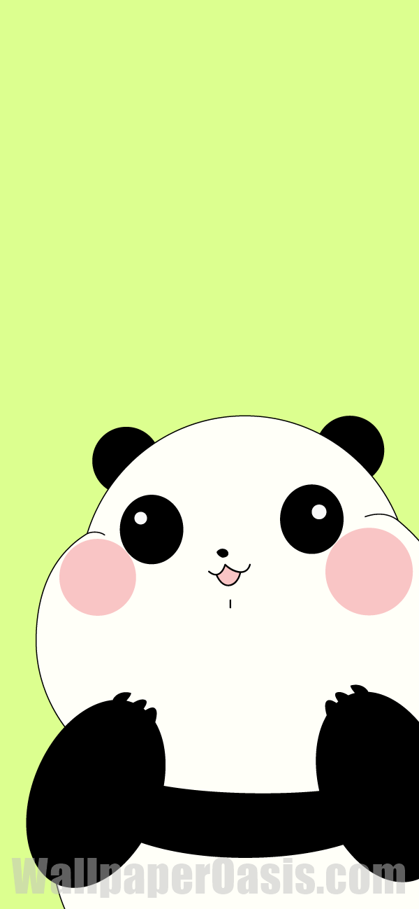 Cute Panda iPhone Wallpaper - available for iPhone 5 through iPhone X