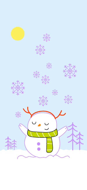 Cute Snowman Wallpaper for iPhone