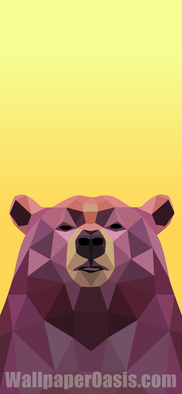 Geometric Bear iPhone Wallpaper - available for iPhone 5 through iPhone X