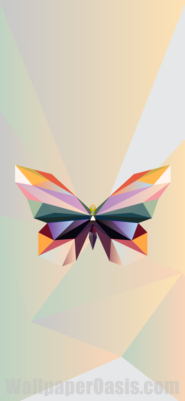 Geometric Butterfly iPhone Wallpaper - available for iPhone 5 through iPhone X