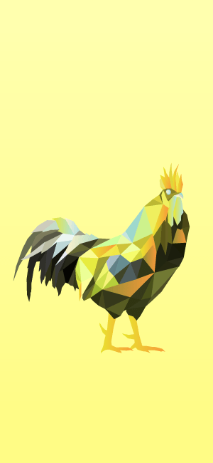 Geometric Chicken Wallpaper for iPhone