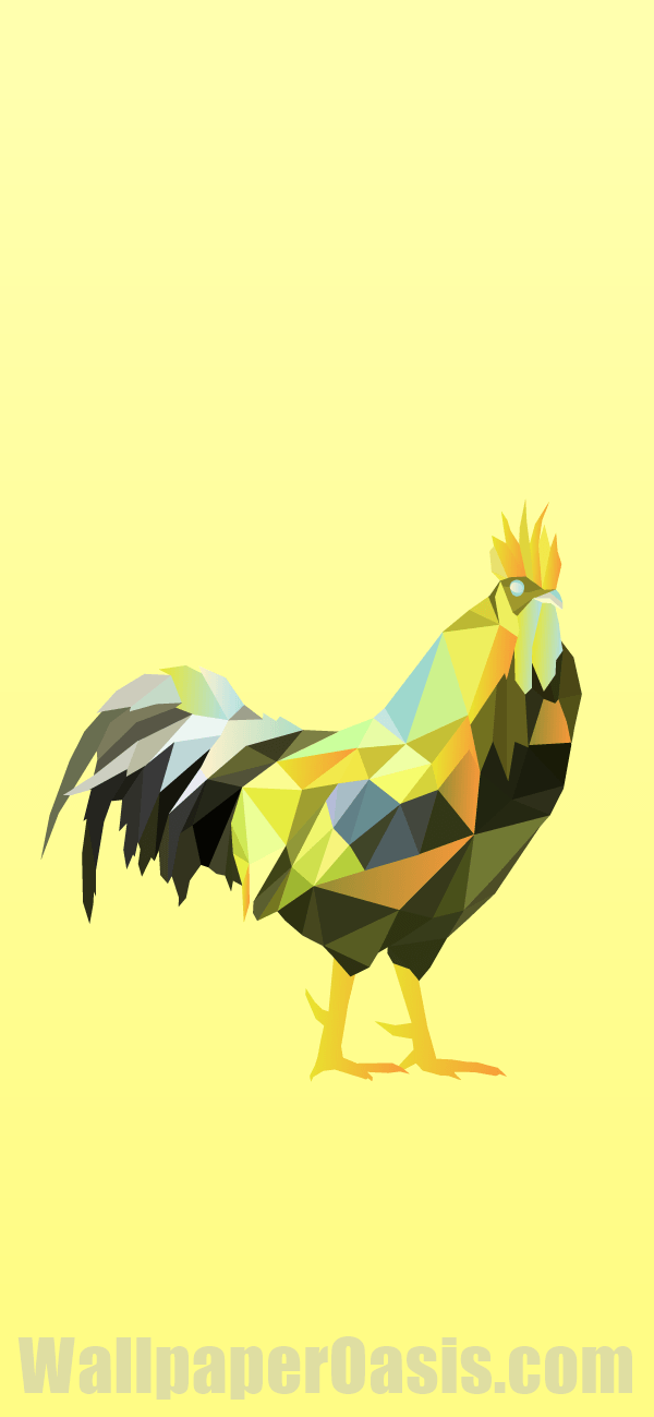 Geometric Chicken iPhone Wallpaper - available for iPhone 5 through iPhone X