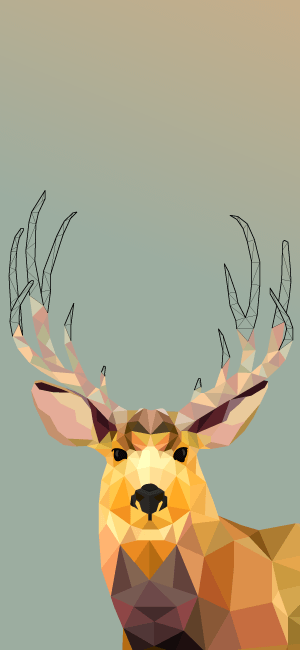 Geometric Deer Wallpaper for iPhone