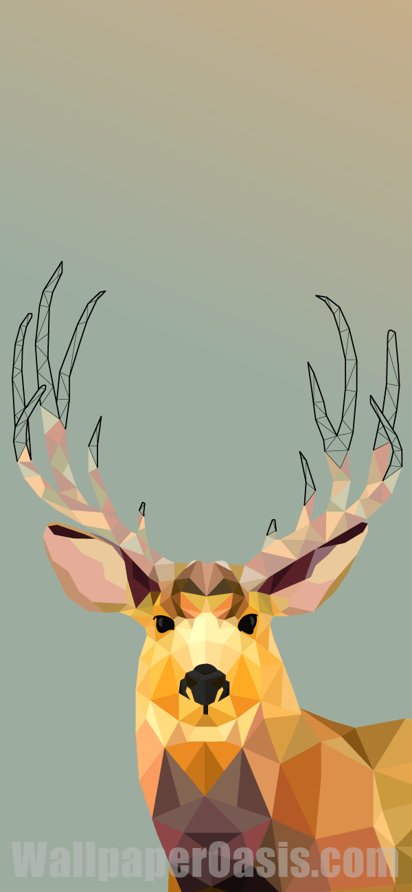 Geometric Deer iPhone Wallpaper - available for iPhone 5 through iPhone X
