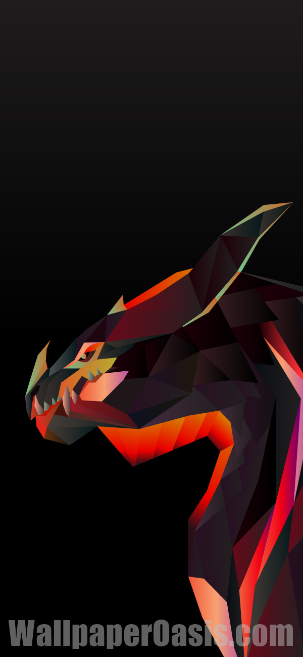 Geometric Dragon iPhone Wallpaper - available for iPhone 5 through iPhone X