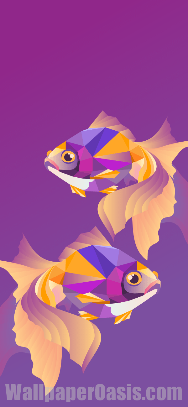 Geometric Fish iPhone Wallpaper - available for iPhone 5 through iPhone X