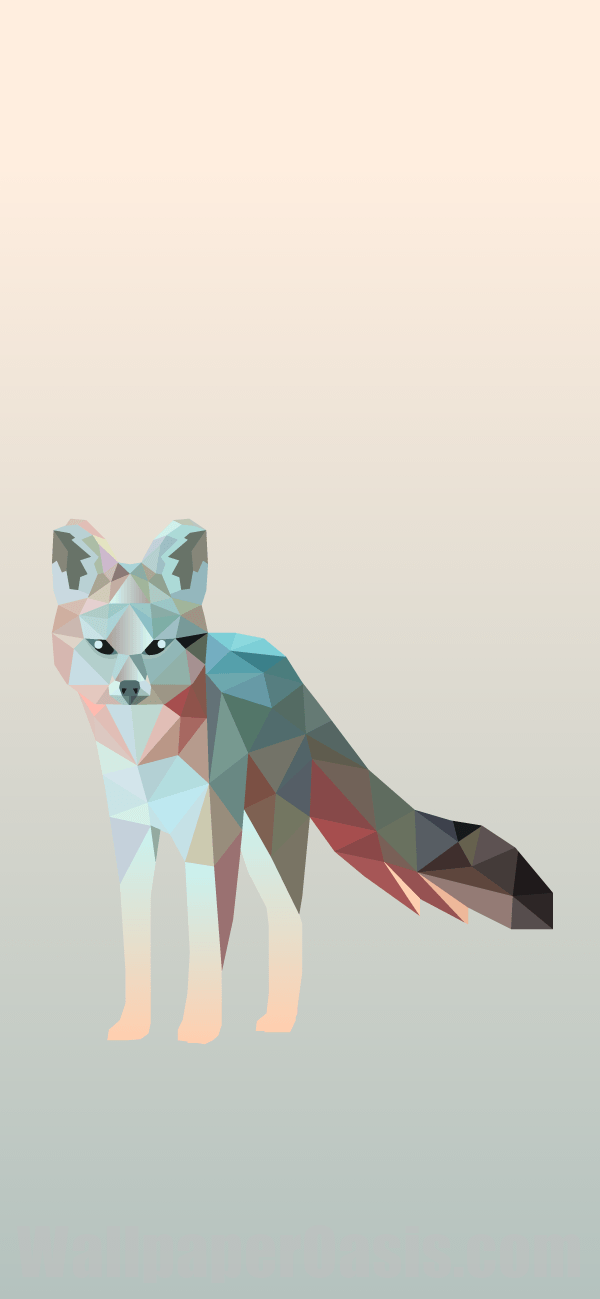 Geometric Fox iPhone Wallpaper - available for iPhone 5 through iPhone X