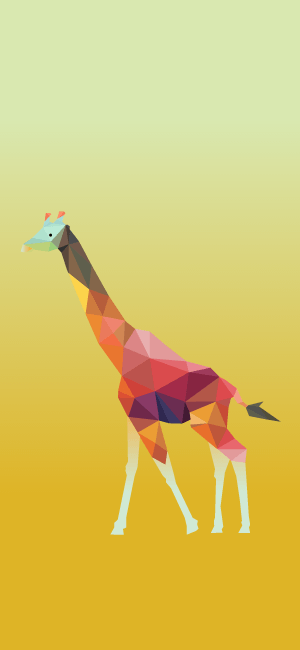 Geometric Giraffe Wallpaper for iPhone