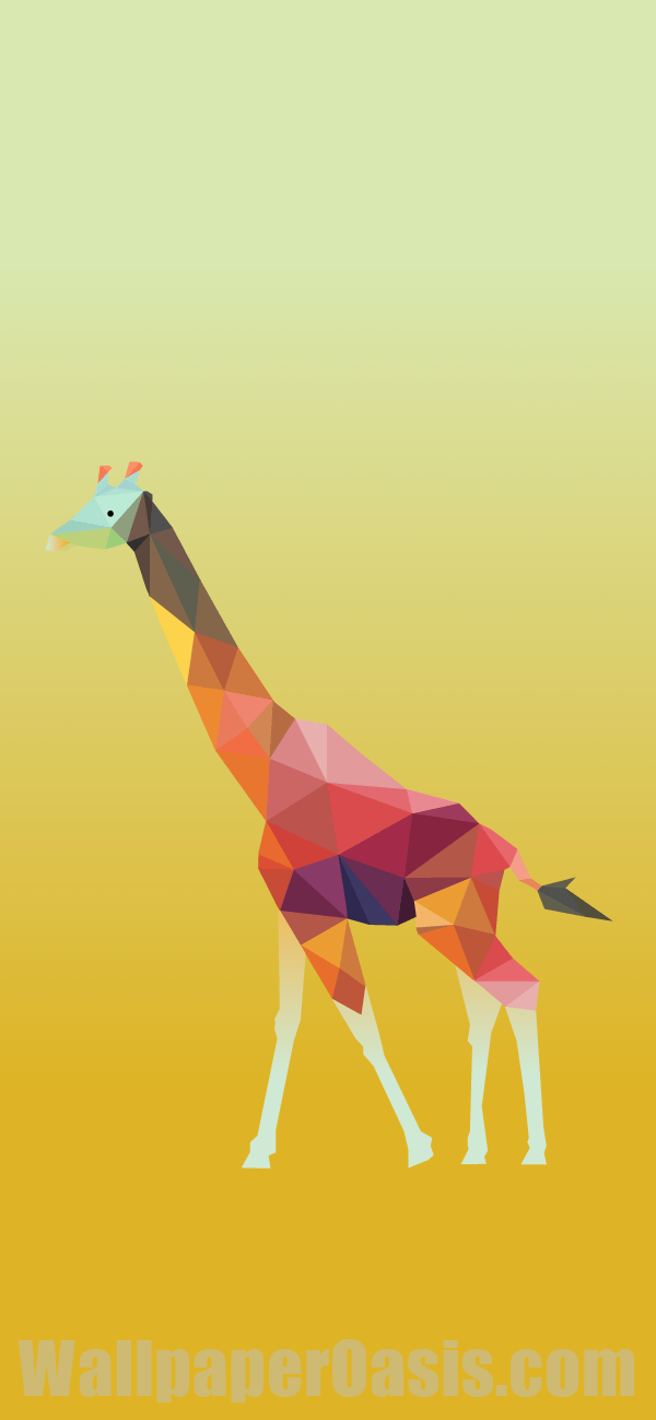 Geometric Giraffe iPhone Wallpaper - available for iPhone 5 through iPhone X