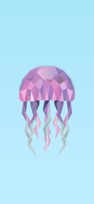 Geometric Jellyfish Wallpaper for iPhone