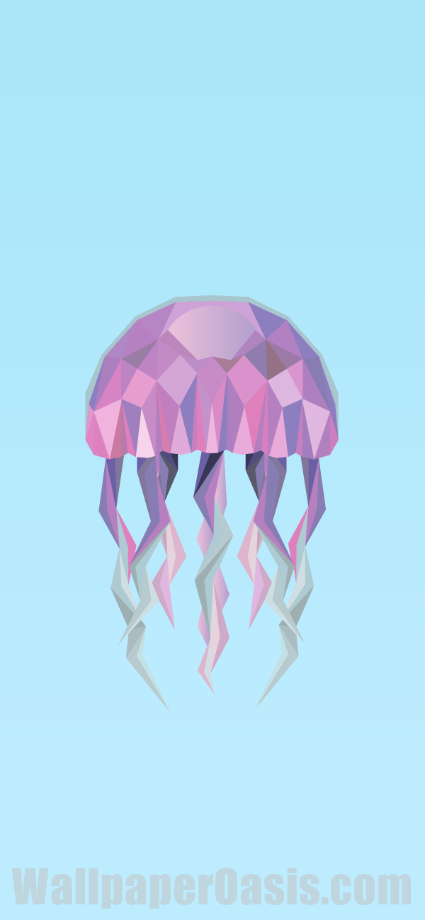 Geometric Jellyfish iPhone Wallpaper