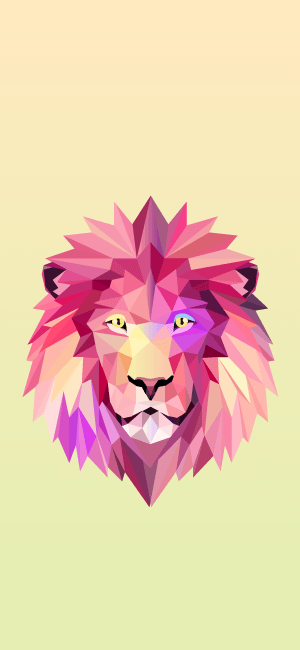 Geometric Lion Wallpaper for iPhone