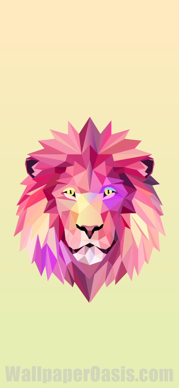 Geometric Lion iPhone Wallpaper - available for iPhone 5 through iPhone X