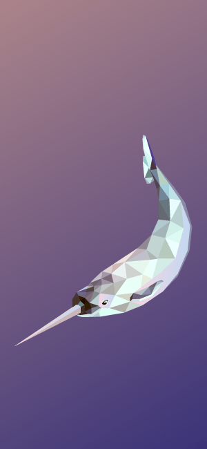 Geometric Narwhal Wallpaper for iPhone