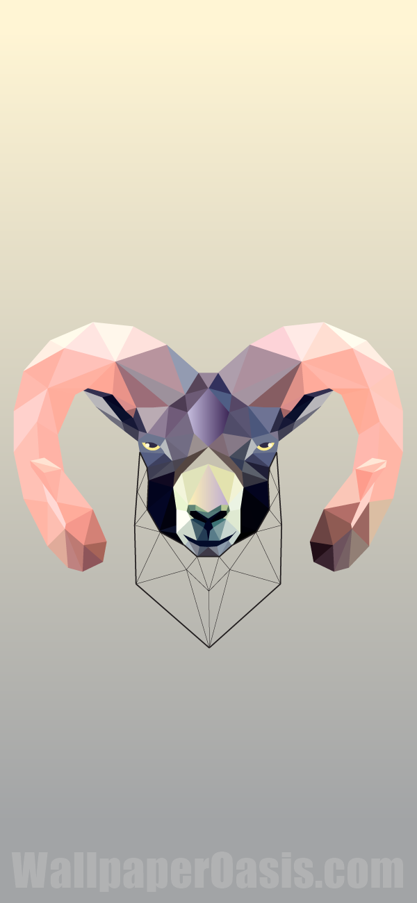 Geometric Ram iPhone Wallpaper - available for iPhone 5 through iPhone X