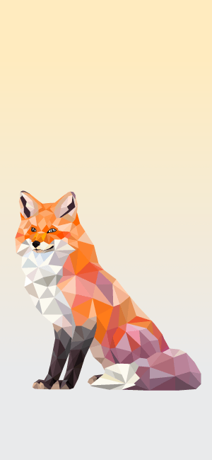 Geometric Red Fox Wallpaper for iPhone