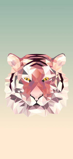 Geometric Tiger Wallpaper for iPhone