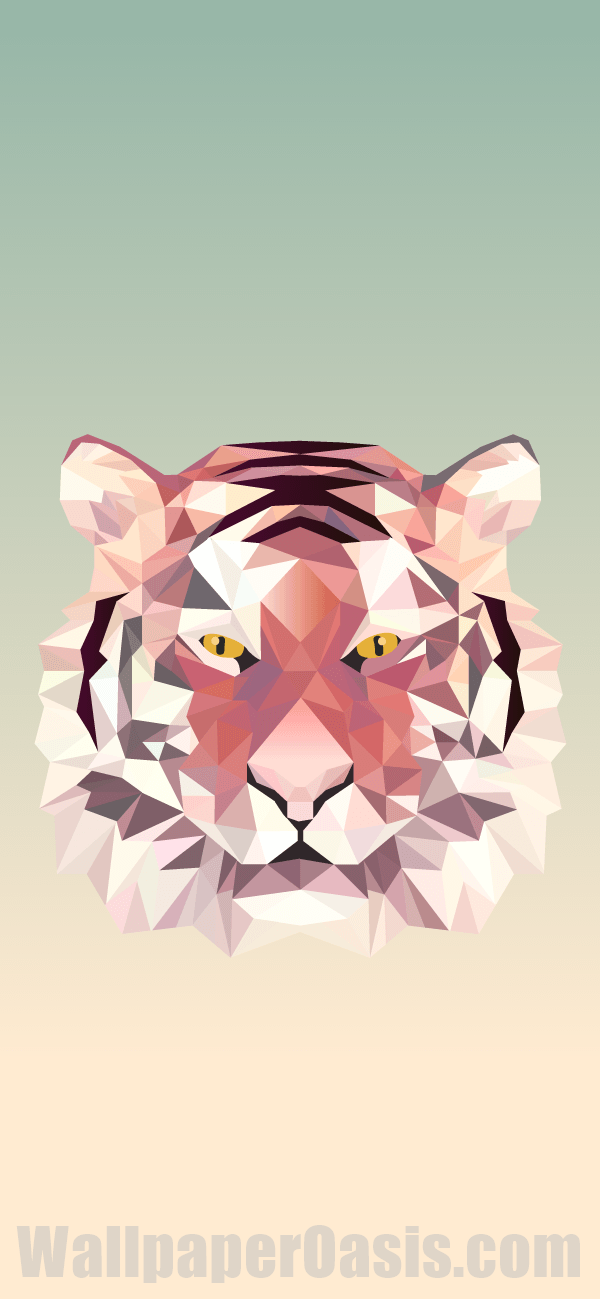 Geometric Tiger iPhone Wallpaper