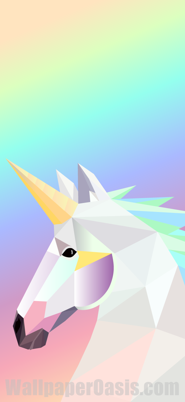 Geometric Unicorn iPhone Wallpaper - available for iPhone 5 through iPhone X