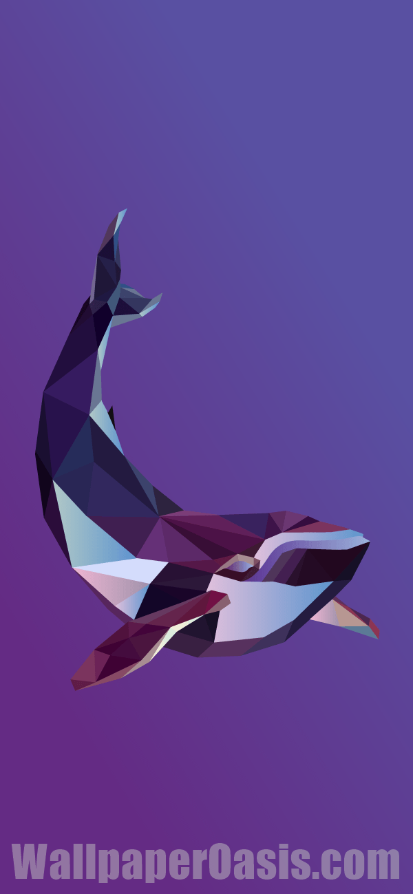 Geometric Whale iPhone Wallpaper - available for iPhone 5 through iPhone X