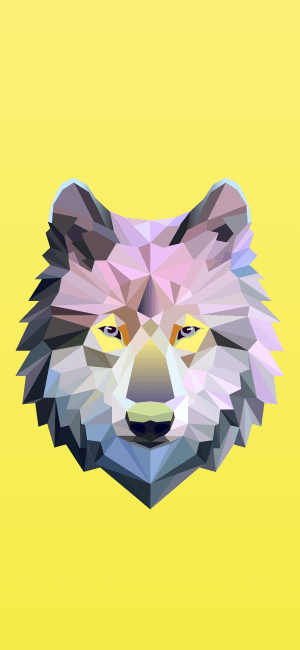 Geometric Wolf Wallpaper for iPhone