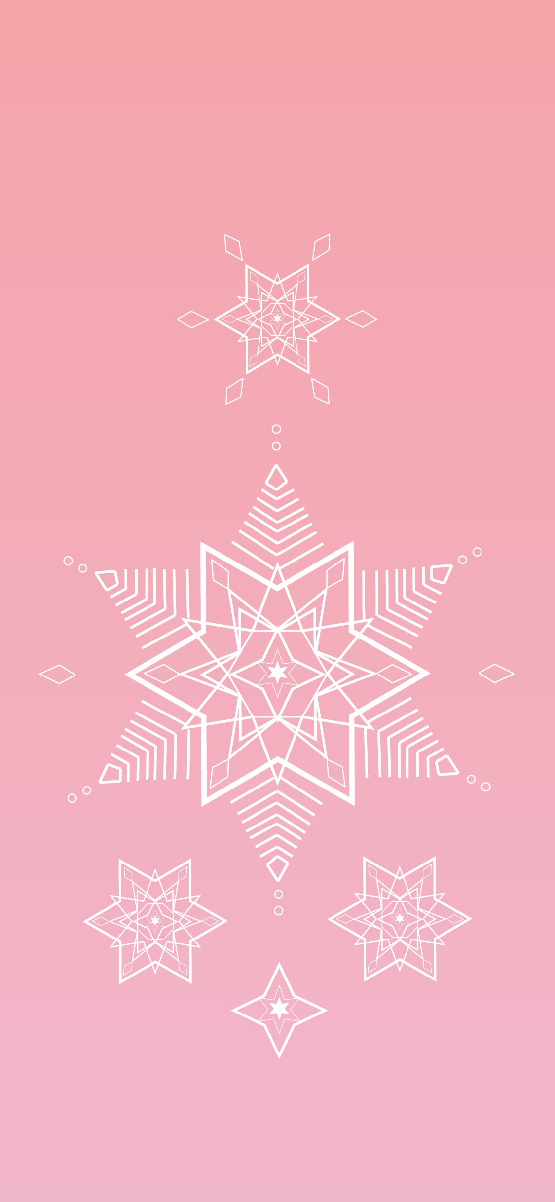 Girly Snowflake Wallpaper for iPhone