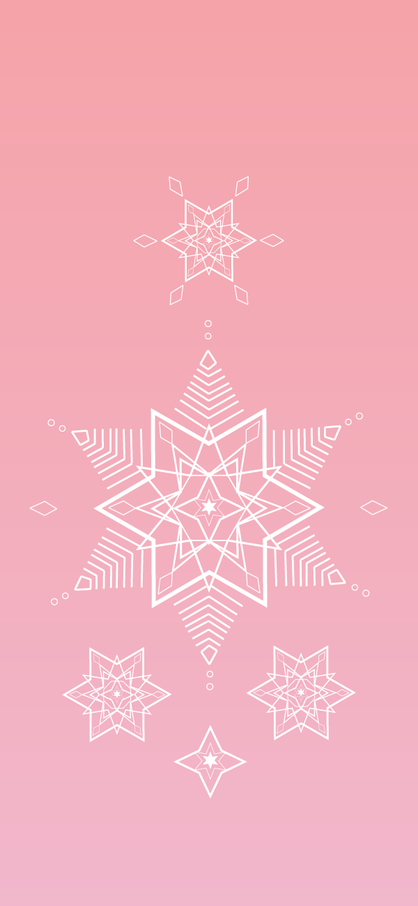 Girly Snowflake iPhone Wallpaper - available for iPhone 5 through iPhone X