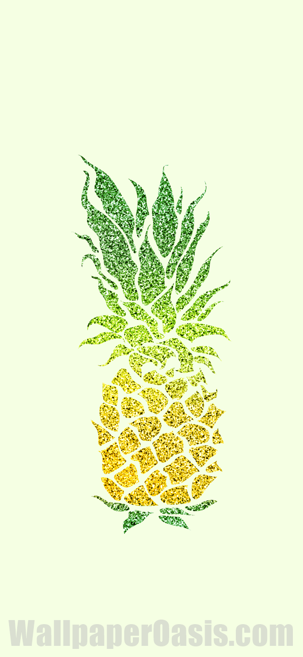 Glitter Pineapple iPhone Wallpaper - available for iPhone 5 through iPhone X