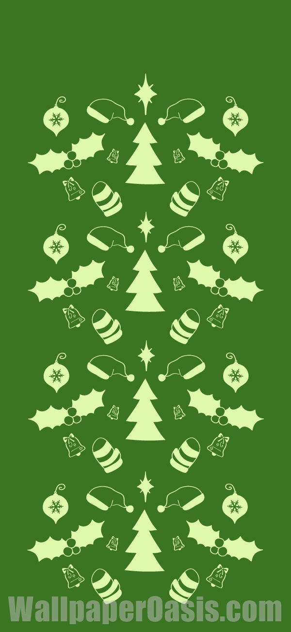 Green Christmas iPhone Wallpaper - available for iPhone 5 through iPhone X