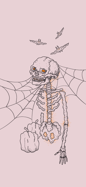 Halloween Skeleton Wallpaper for iPhone