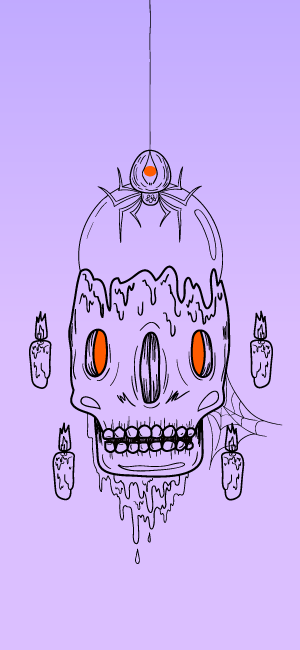 Halloween Skull Wallpaper for iPhone