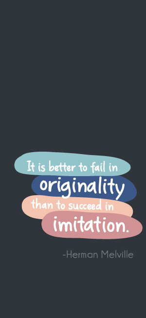 Herman Melville on Originality Wallpaper for iPhone