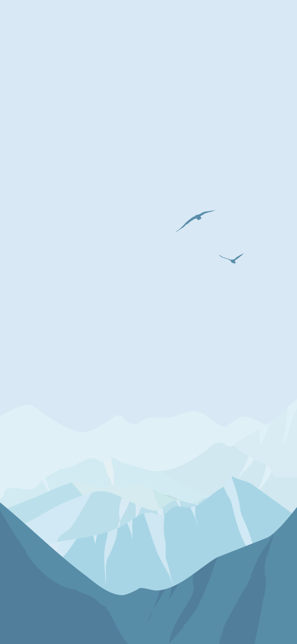 Minimalist Blue Landscape iPhone Wallpaper - available for iPhone 5 through iPhone X