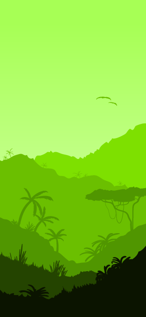 Minimalist Green Landscape Wallpaper for iPhone