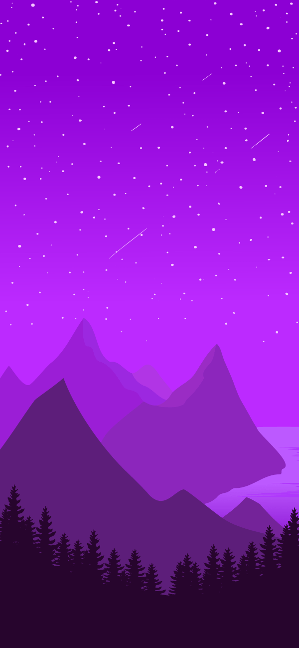 Minimalist Purple Landscape iPhone Wallpaper