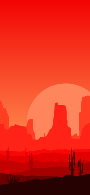 Minimalist Red Landscape Wallpaper for iPhone