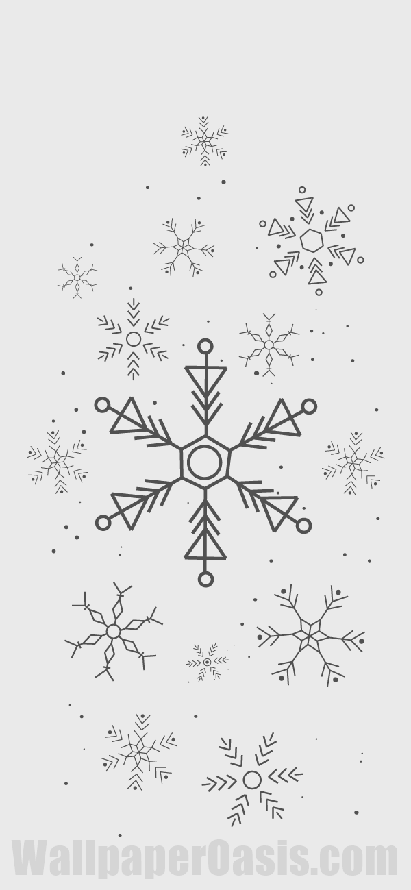 Minimalist Snowflake iPhone Wallpaper - available for iPhone 5 through iPhone X