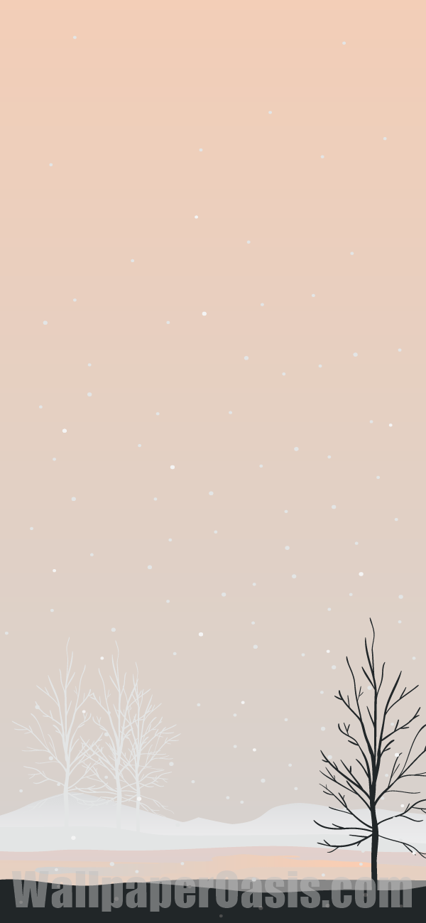 Minimalist Winter iPhone Wallpaper
