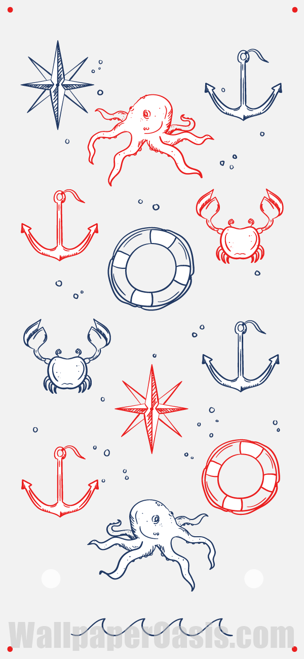 Nautical iPhone Wallpaper - available for iPhone 5 through iPhone X