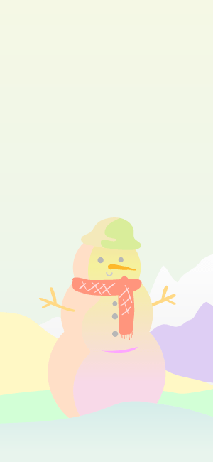 Pastel Snowman Wallpaper for iPhone