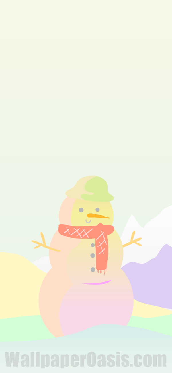 Pastel Snowman iPhone Wallpaper - available for iPhone 5 through iPhone X