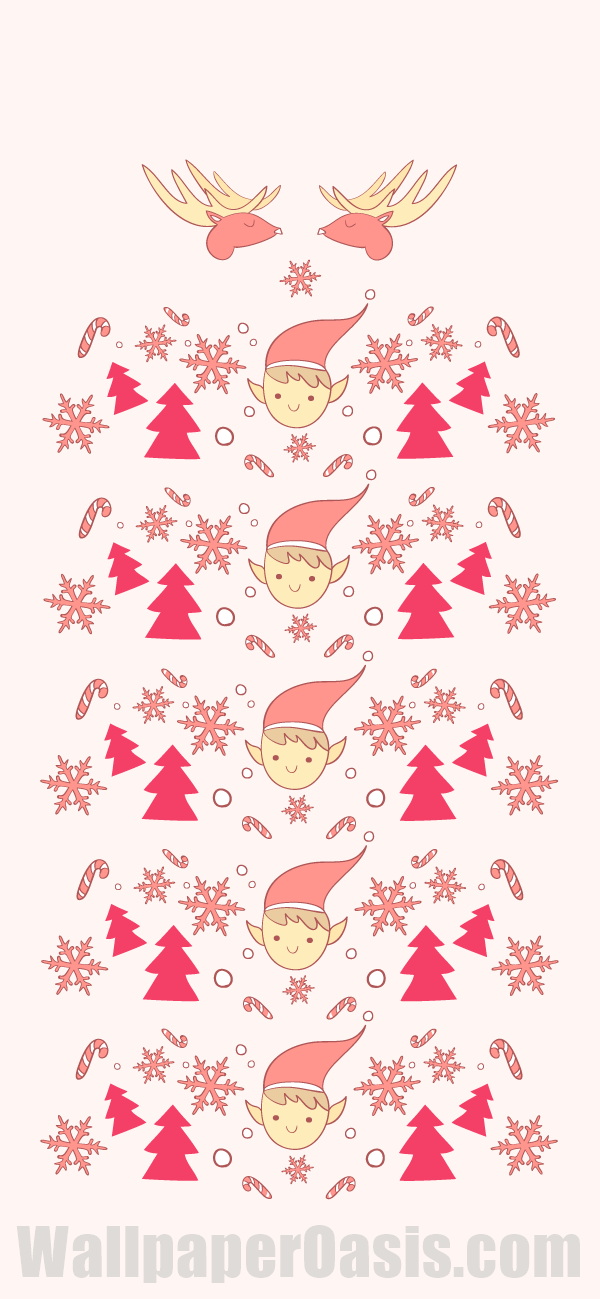 Pink Christmas iPhone Wallpaper - available for iPhone 5 through iPhone X