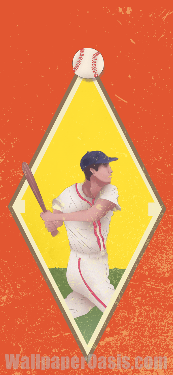 Vintage Baseball iPhone Wallpaper - available for iPhone 5 through iPhone X